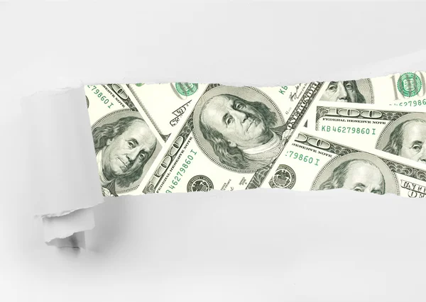 Amerikanische Hundert-Dollar-Scheine — Stockfoto