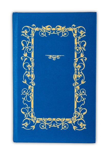 Capa de livro vintage azul isolado no branco — Fotografia de Stock