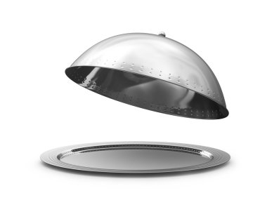 Restoran cloche aç kapaklı. illüstrasyon