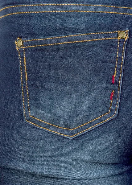 Bolso de jeans, textura de jeans — Fotografia de Stock