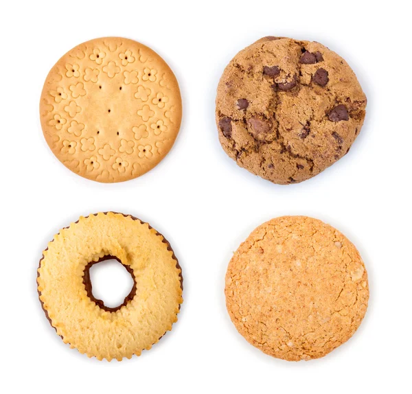 Stack of cookies isolated white — Stock Photo, Image