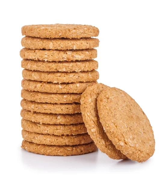 Stack av cookies isolerade vit — Stockfoto