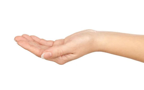 Señal de mano hombre aislada sobre fondo blanco — Foto de Stock