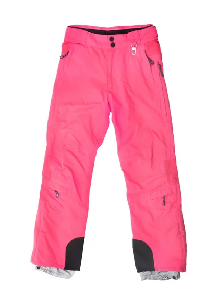 Pink ski pants isolated on white — Stock Photo, Image