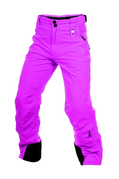 Pink ski pants isolated on white — Stock Photo, Image