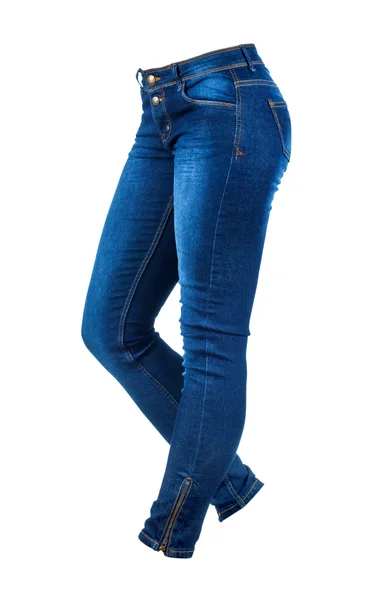 Mode blue jeans geïsoleerd op witte achtergrond Stockfoto