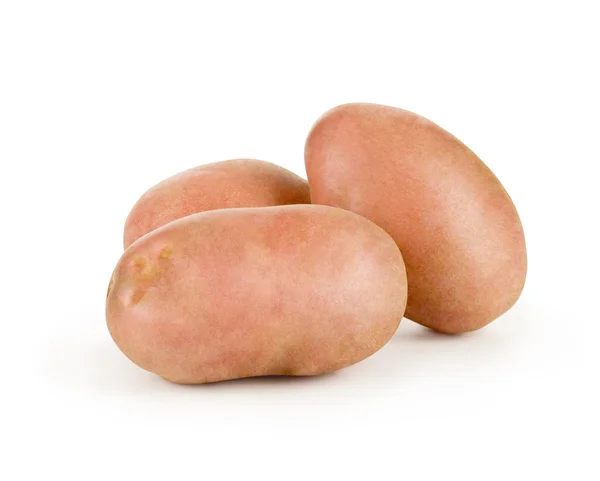 흰 배경에 고립된 감자 — 스톡 사진