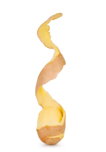Skalade potatis isolerad på en vit bakgrund — Stockfoto