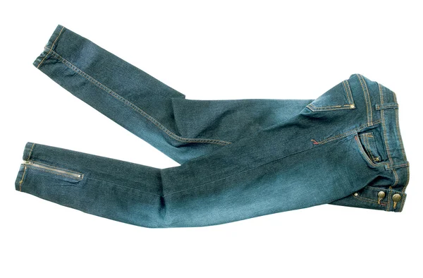 Jeans isolado no fundo branco — Fotografia de Stock