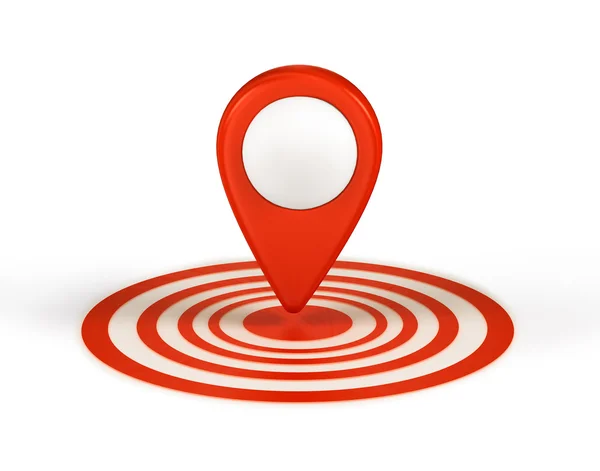 Shiny gloss red Map pointer icon. — Stock Photo, Image