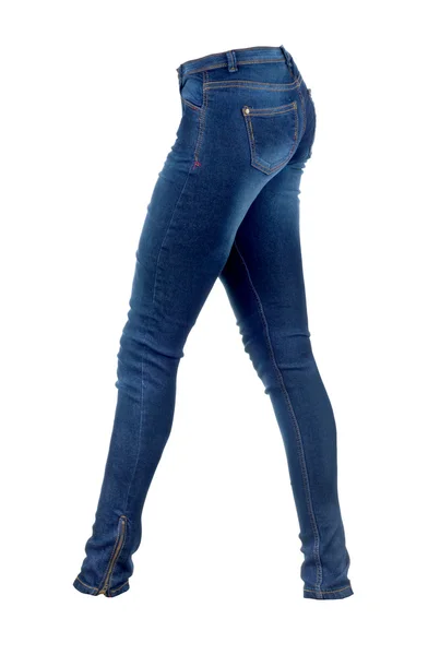 Dames jeans op witte achtergrond Stockfoto