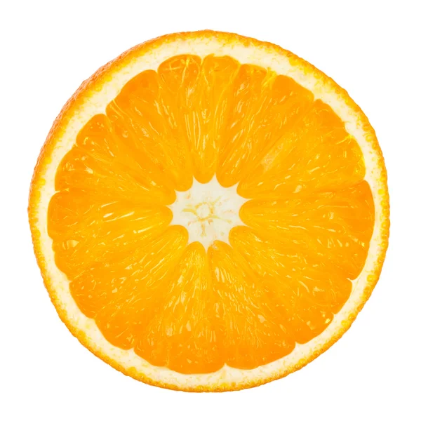 Slice of fresh orange isolated on white background — Stock Photo, Image