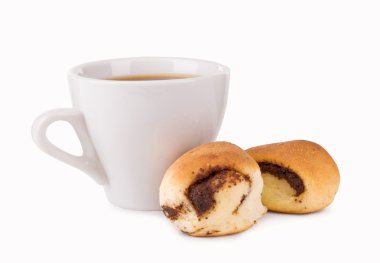 Bir fincan kahve ve kurabiye.