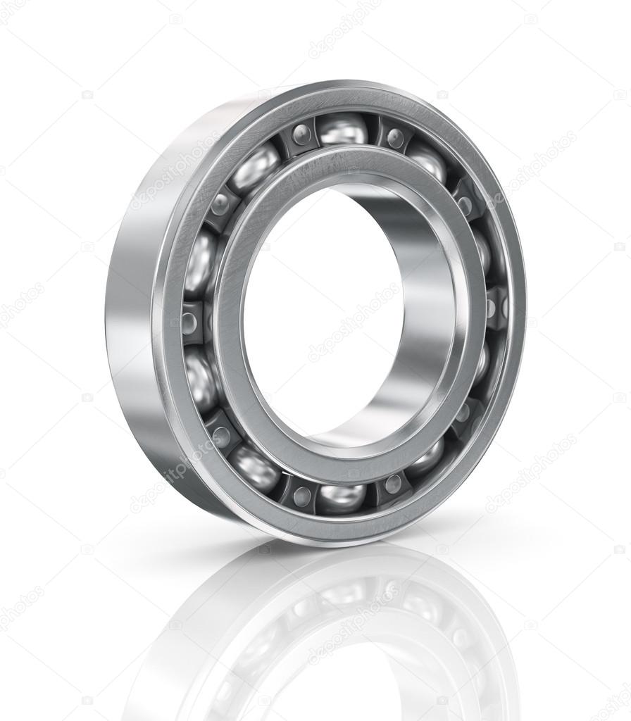 Steel ball bearing. Illustration on white background.