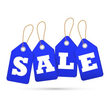 Sale tags. Concept of discount shopping. Vector