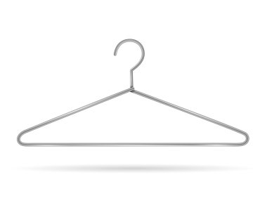 Beyaz arka plan üzerinde izole askı. Vektör çizim. Gerçekçi.