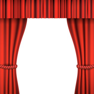 Sahne perdesi üzerindeki spot. Vektör.