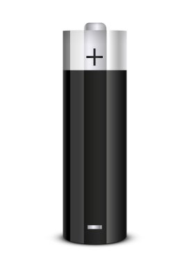 Gerçekçi pil simgesi. Vektör çizim