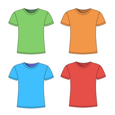 İzole erkek T-shirt vektör çizim