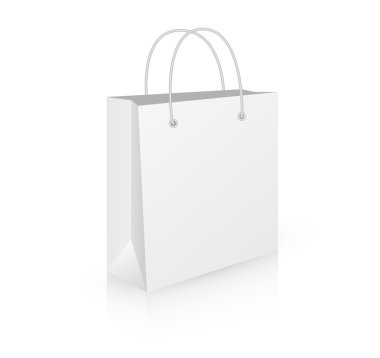 reklam ve marka beyaz boş alışveriş çantası