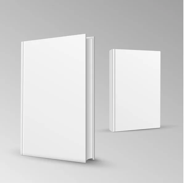 Malla de gradiente de ilustración de vectores de cubierta de libro en blanco. Objeto aislado para diseño y branding — Vector de stock