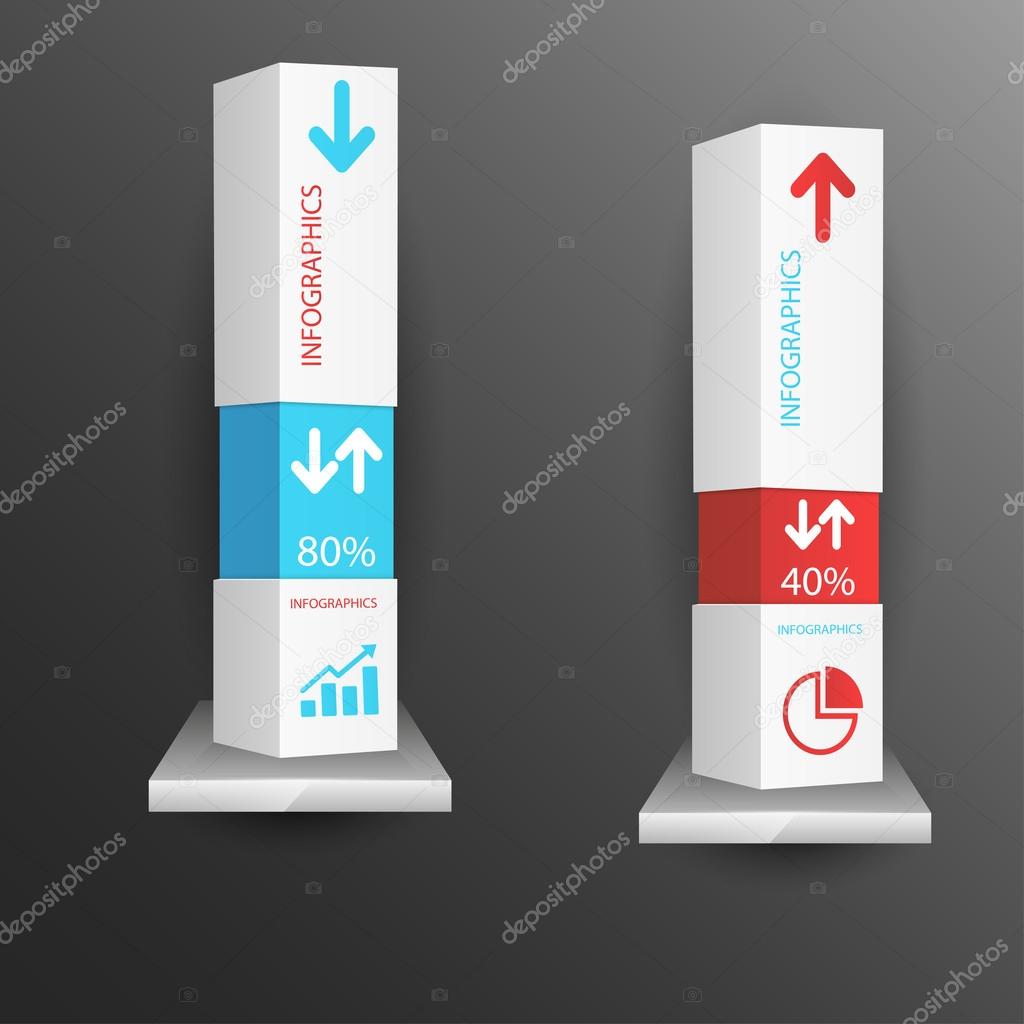 Infographic template Modern box Design Minimal style  can be used for infographics  numbered banners  horizontal cutout lines  graphic or website layout vector