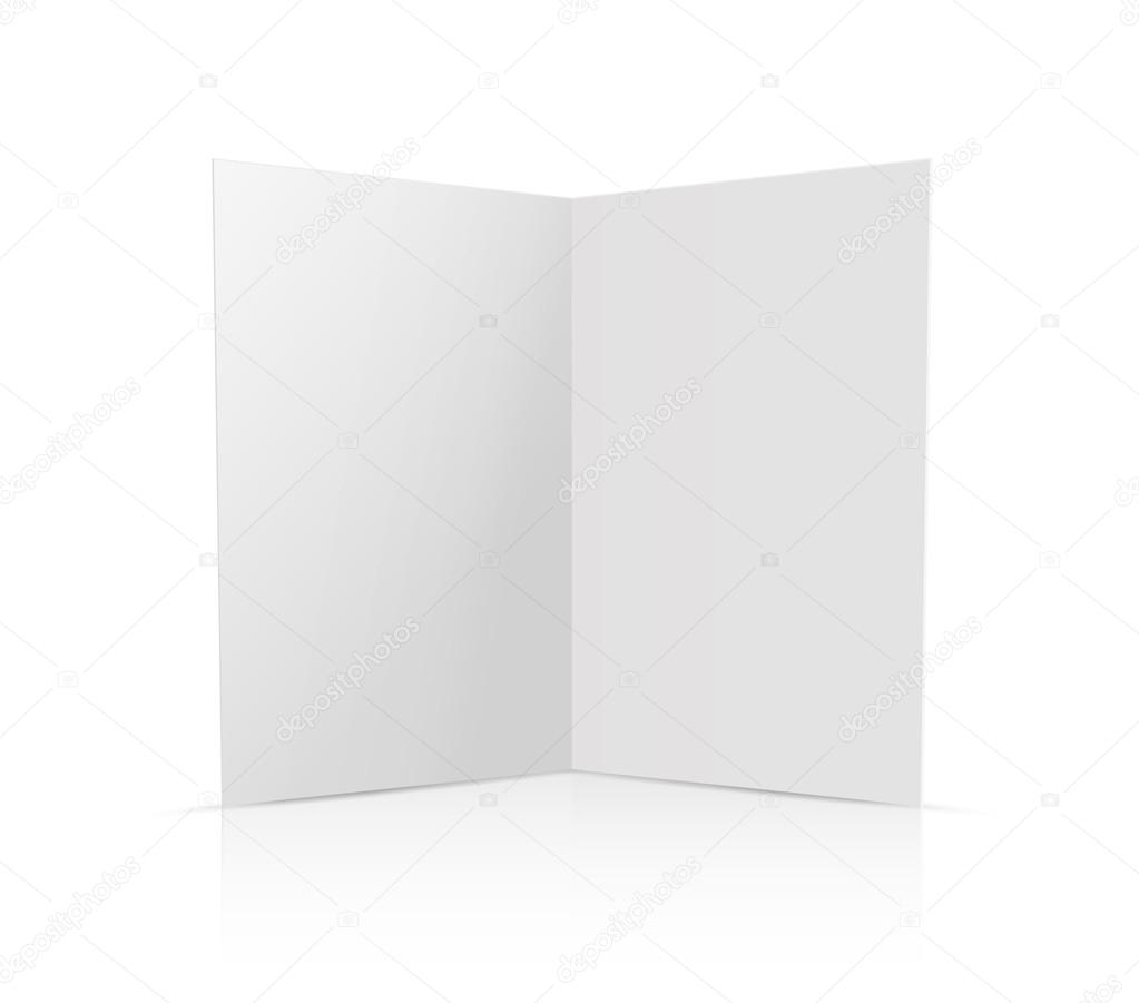 Blank book cover vector illustration gradient mesh. Isolated object for design