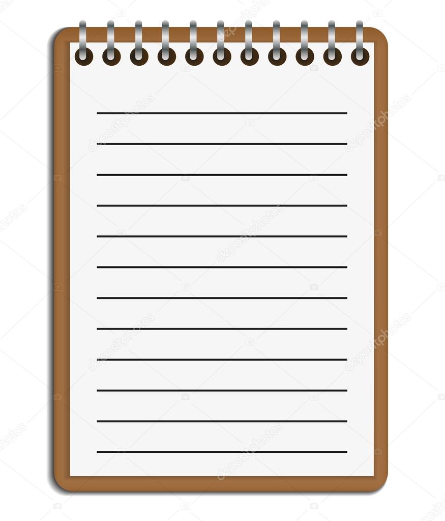 Blank realistic spiral notepad notebook isolated on white vector