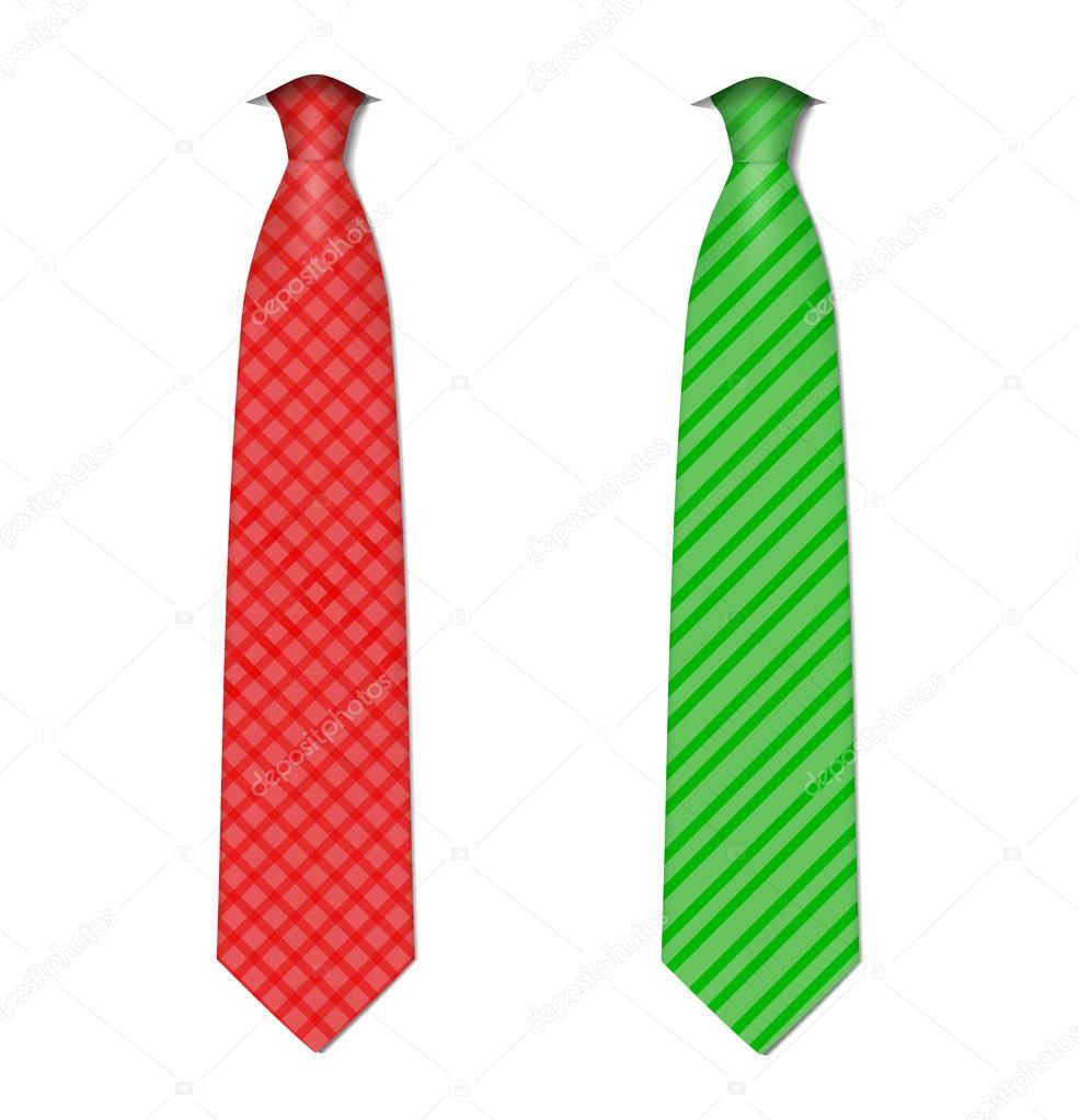 Plaid, checkered silk ties template. Easy editable colors - vector.