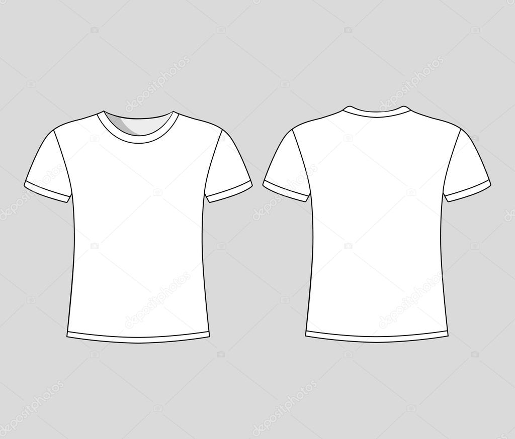 Vector illustration of men's T-shirt isolated