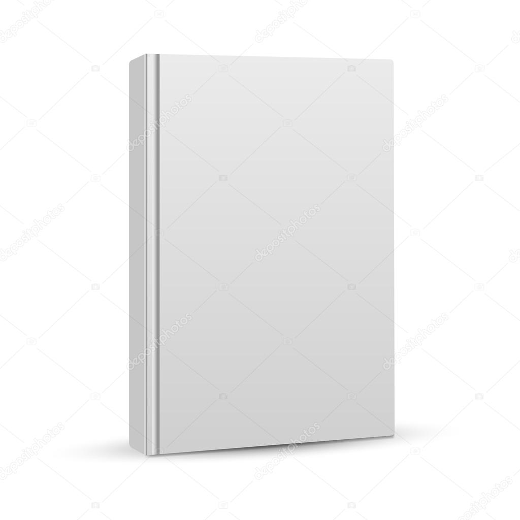Blank book cover vector illustration gradient mesh. Isolated object for design and branding
