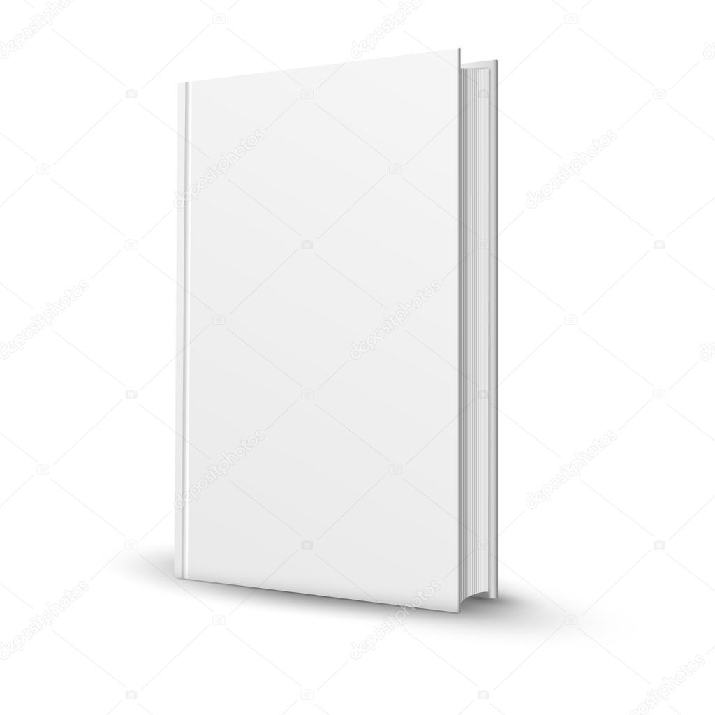 Blank book cover vector illustration gradient mesh. Isolated object for design and branding