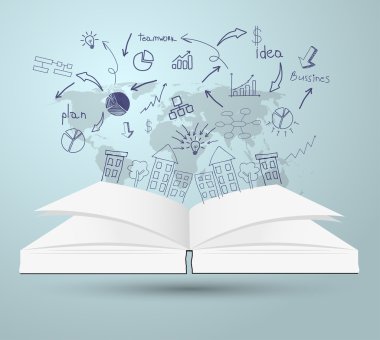 Kitap diyagramı yaratıcı kağıt kesme stil şablonu-ebilmek var olmak kullanılmış için Infographics yatay Kesikli çizgi grafik veya Web sitesi düzeni vektör