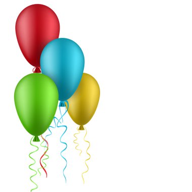 renkli arka plan ile parlak balon