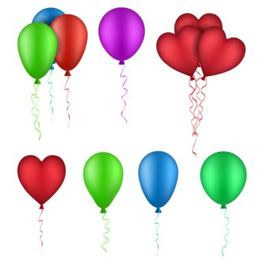 renkli arka plan ile parlak balon