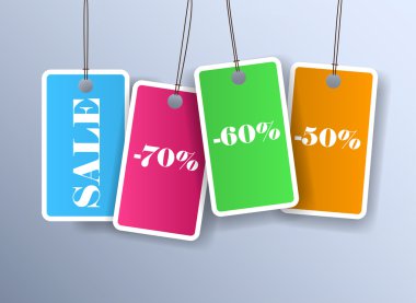 Dört gri arka plan üzerinde çıkartmalar fiyat