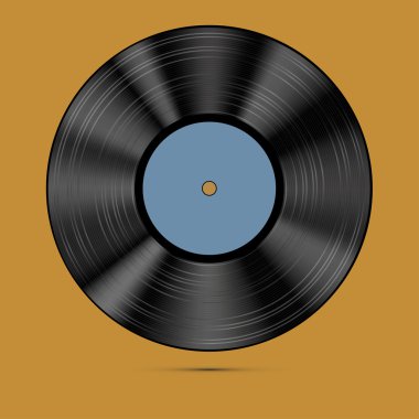 Vinil plağın vektör illüstrasyonu.