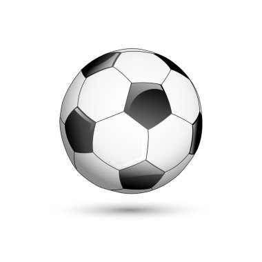Beyaz arka plan üzerinde izole basit tarzı futbol futbol topu