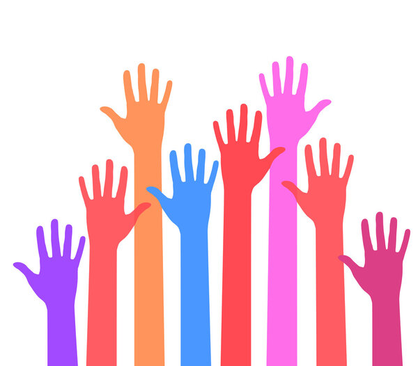 Colors hands up