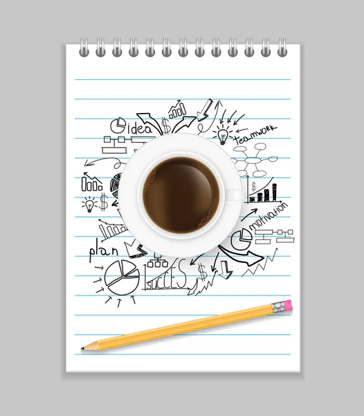 Cup of coffee traveling concept. Vector eps10 illustration — Stock Vector