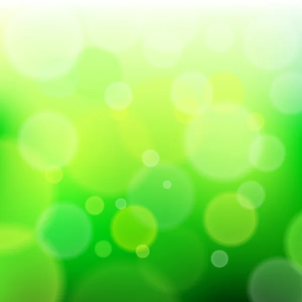 Grüne Bokeh abstrakte Licht Hintergrund. Vektorillustration — Stockvektor