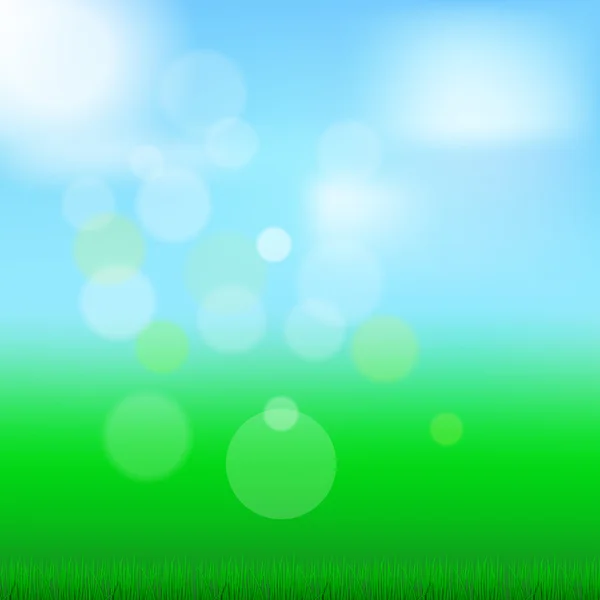 Fondo de luz abstracta bokeh verde. Ilustración vectorial — Vector de stock