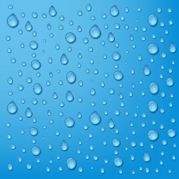 Water droplets wet surfaces. Vector illustration. — Stock Vector