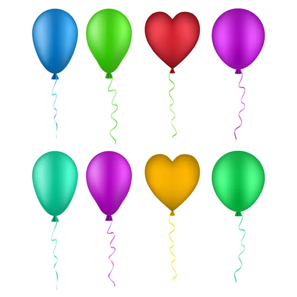 颜色与光泽气球背景 — 图库矢量图片