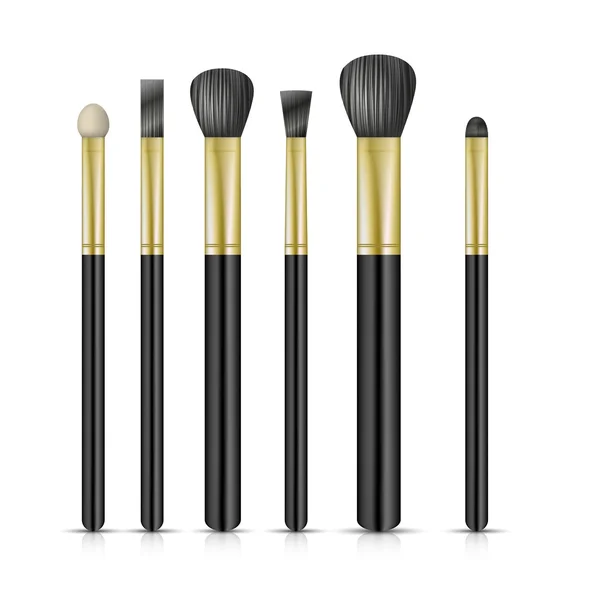 Set of make-up brushes on white background. Vector illustration Royalty Free Stock Illustrations