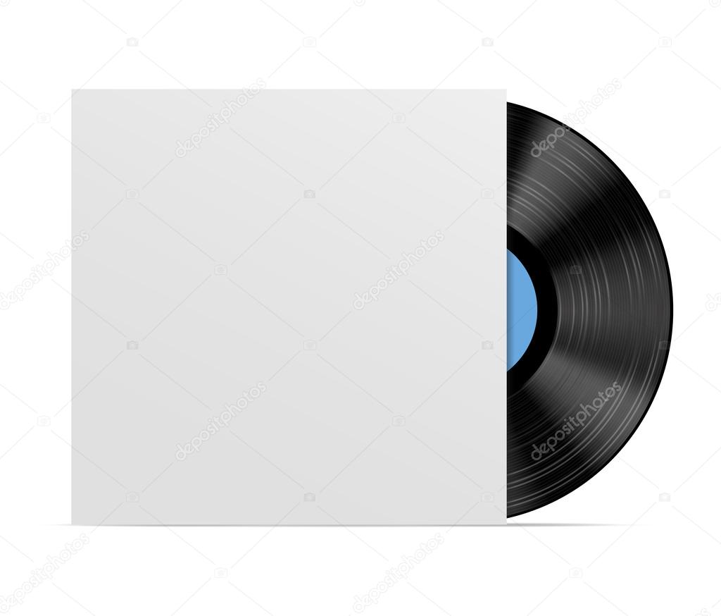 Vector illustration of a vinyl record.