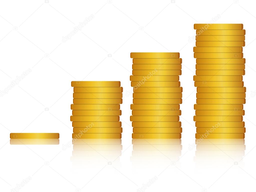 Stack of coins - vector money