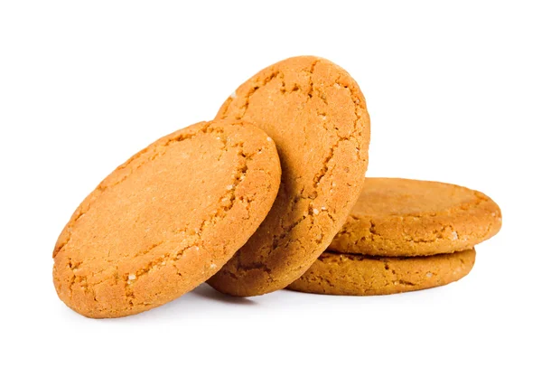 Havregryn cookies på en vit bakgrund — Stockfoto