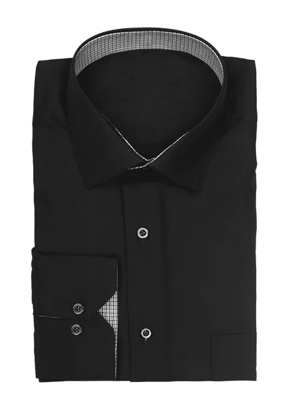 Men's black shirt on a white background — Stock Photo, Image