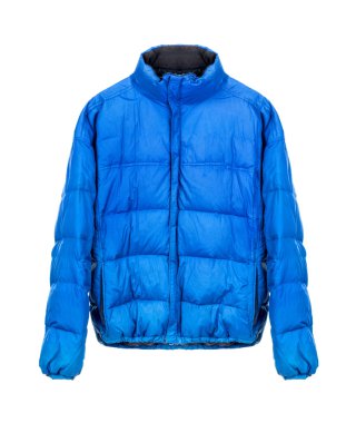 beyaz izole mavi kış ceket